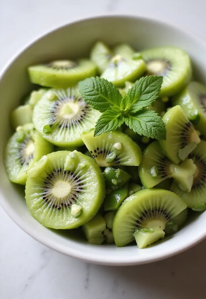 30 Clean-Eating Gluten Dairy Sugar Free Recipes You’ll Love - 17. Kiwi Cucumber Refreshing Salad