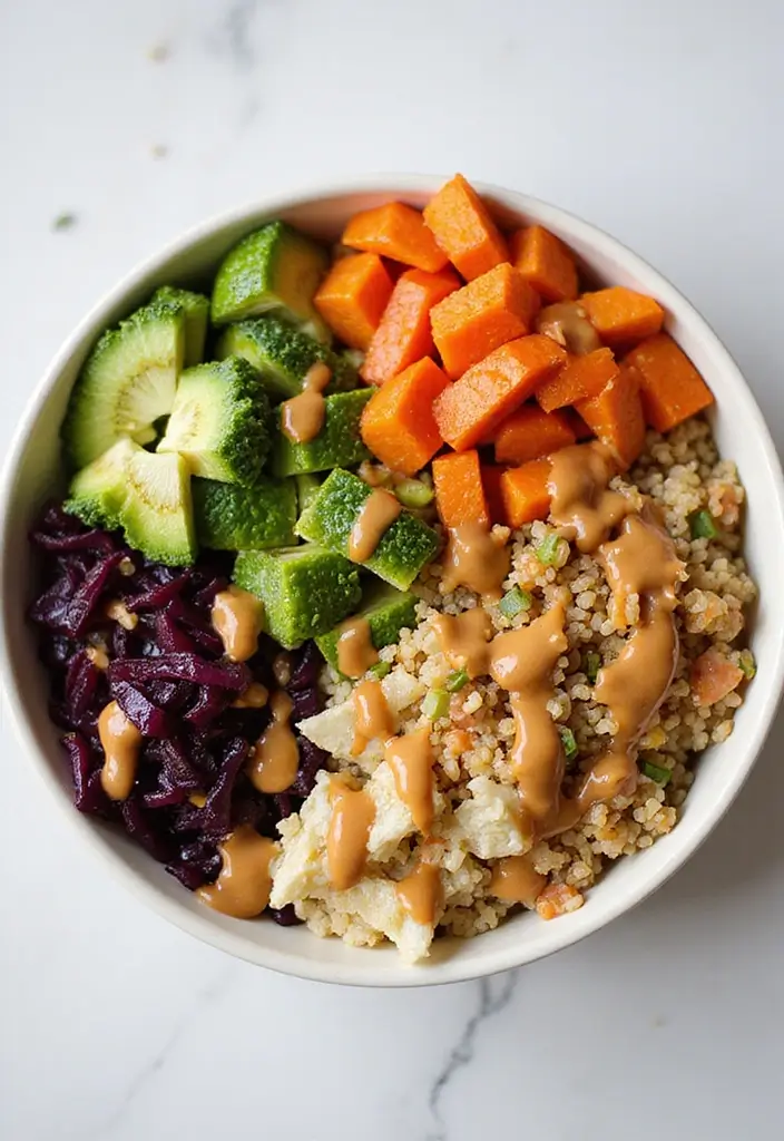 30 Clean-Eating Gluten Dairy Sugar Free Recipes You’ll Love - 24. Thai Peanut Quinoa Bowl