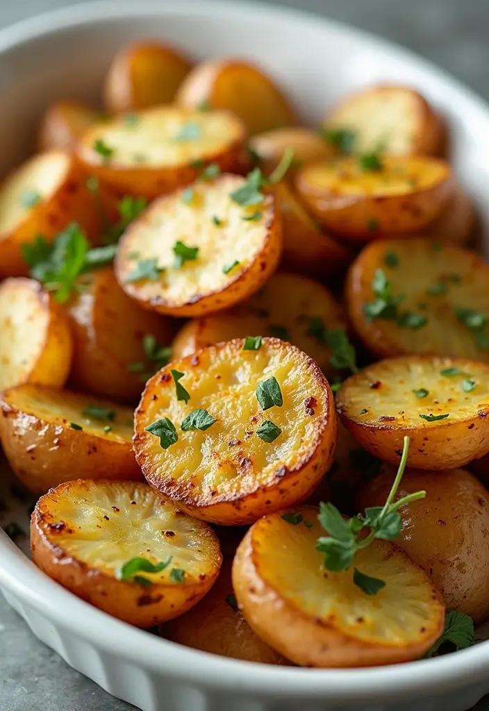 30 Clean-Eating Gluten Dairy Sugar Free Recipes You’ll Love - 29. Garlic Herb Roasted Potatoes
