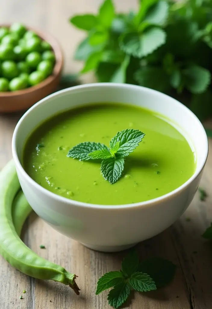 30 Comforting Soup Recipes That Are 100% Dairy Free - 10. Pea and Mint Soup