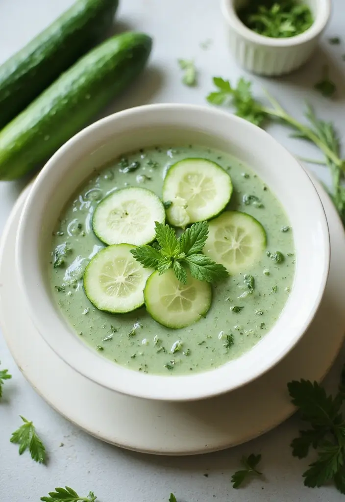 30 Comforting Soup Recipes That Are 100% Dairy Free - 13. Chilled Cucumber Soup
