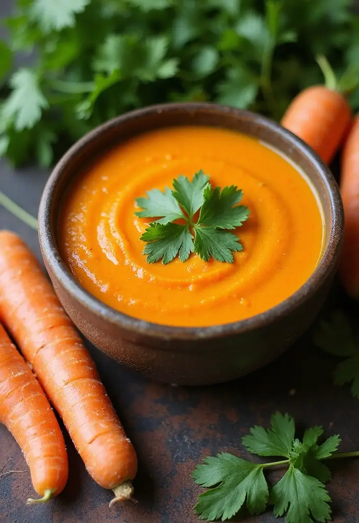 30 Comforting Soup Recipes That Are 100% Dairy Free - 16. Carrot and Coriander Soup