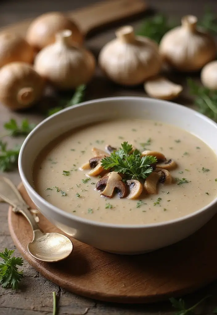 30 Comforting Soup Recipes That Are 100% Dairy Free - 17. Cream of Mushroom Soup