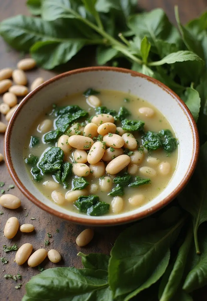 30 Comforting Soup Recipes That Are 100% Dairy Free - 26. Spinach and White Bean Soup
