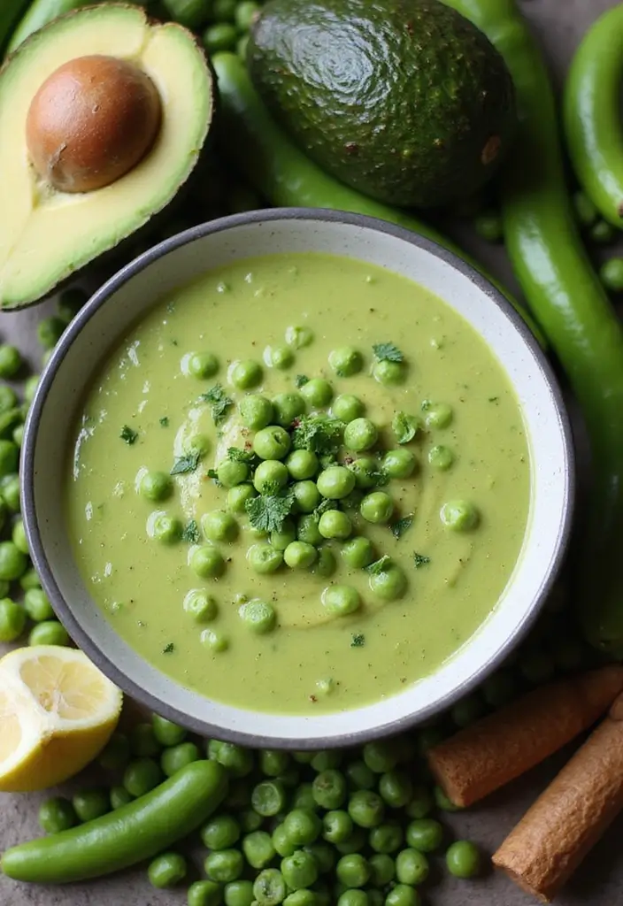 30 Comforting Soup Recipes That Are 100% Dairy Free - 28. Creamy Pea and Avocado Soup
