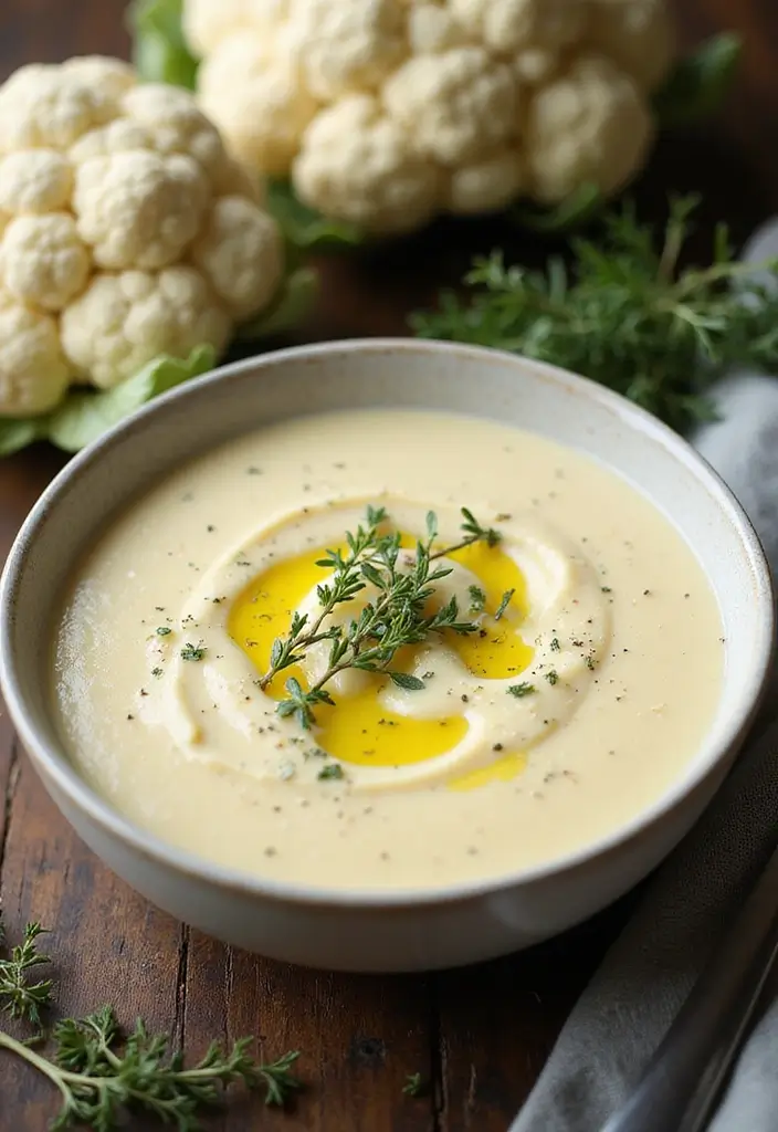 30 Comforting Soup Recipes That Are 100% Dairy Free - 5. Creamy Cauliflower Soup
