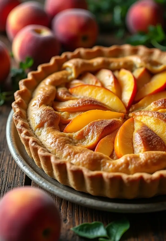 30 Dairy Free Pie Recipes That Taste Like the Real Thing - 21. Rustic Peach Pie