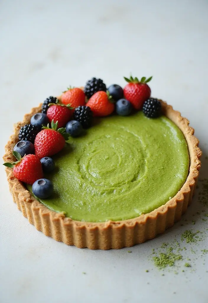 30 Dairy Free Pie Recipes That Taste Like the Real Thing - 30. Matcha Green Tea Pie