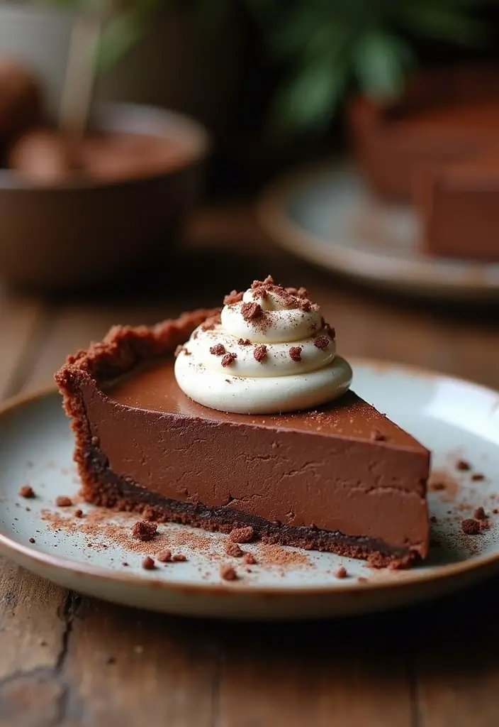 30 Dairy Free Pie Recipes That Taste Like the Real Thing - 6. Rich Chocolate Silk Pie