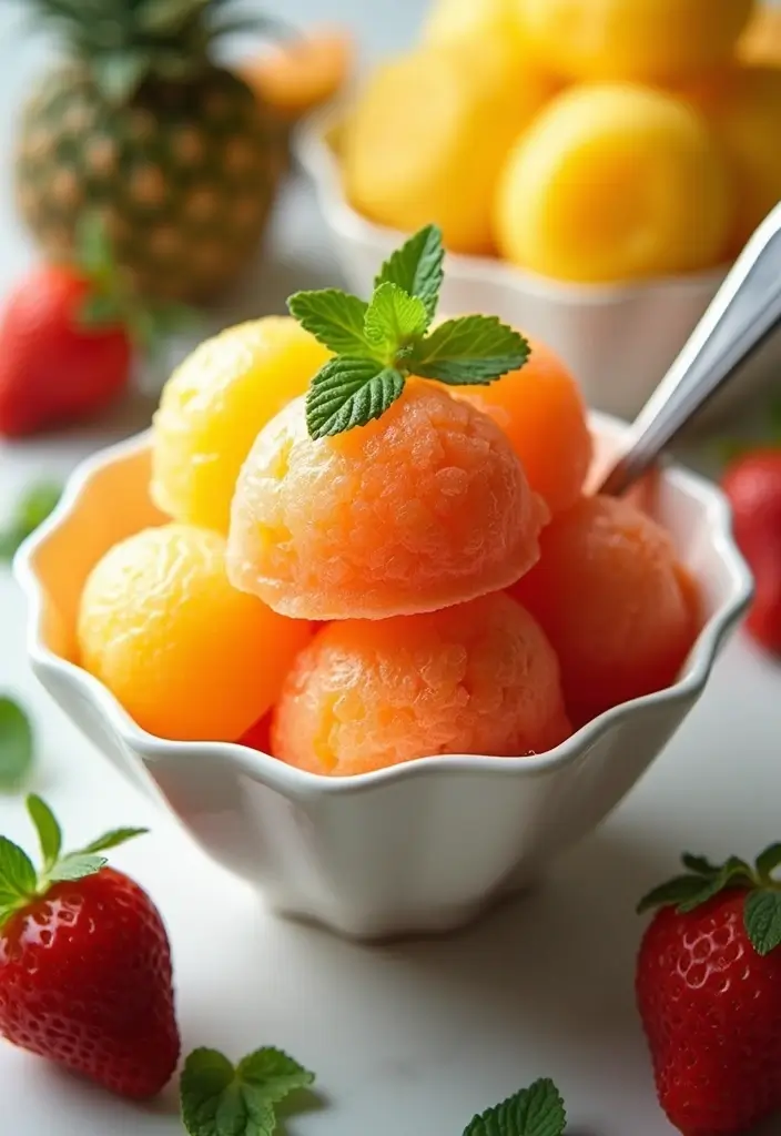 30 Dessert Recipes That Are Totally Gluten Free & Dairy Free - 10. Tropical Fruit Sorbet