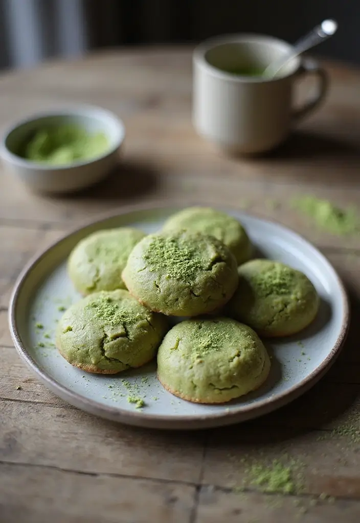 30 Dessert Recipes That Are Totally Gluten Free & Dairy Free - 11. Vegan Matcha Cookies