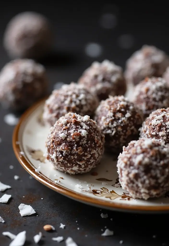30 Dessert Recipes That Are Totally Gluten Free & Dairy Free - 12. Chocolate Coconut Energy Bites