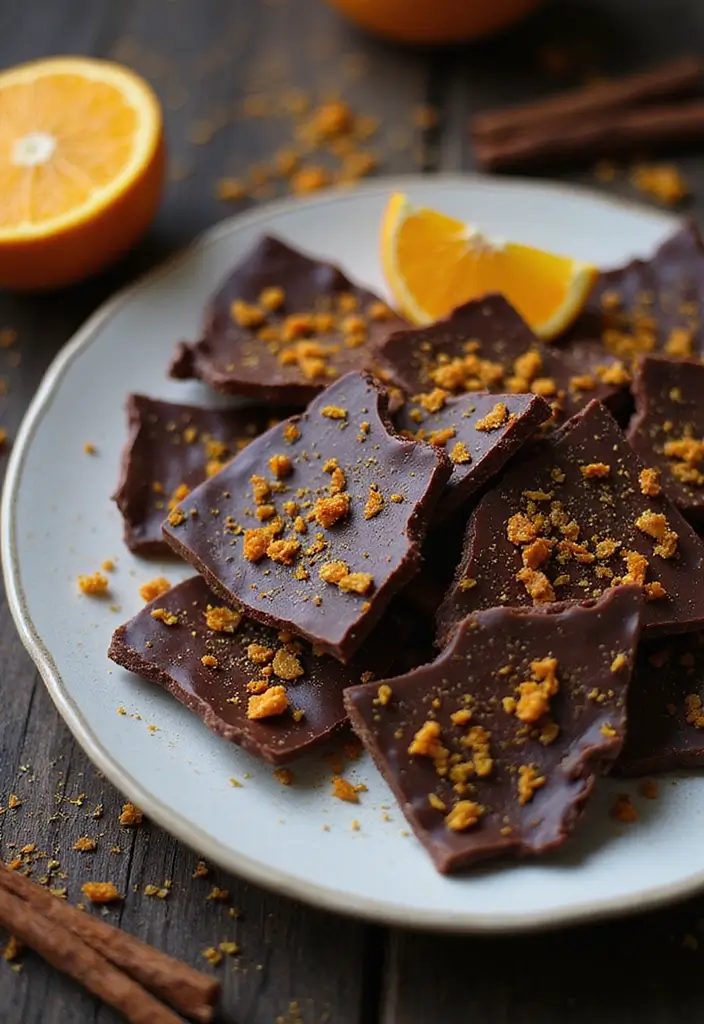 30 Dessert Recipes That Are Totally Gluten Free & Dairy Free - 26. Spiced Orange Chocolate Bark