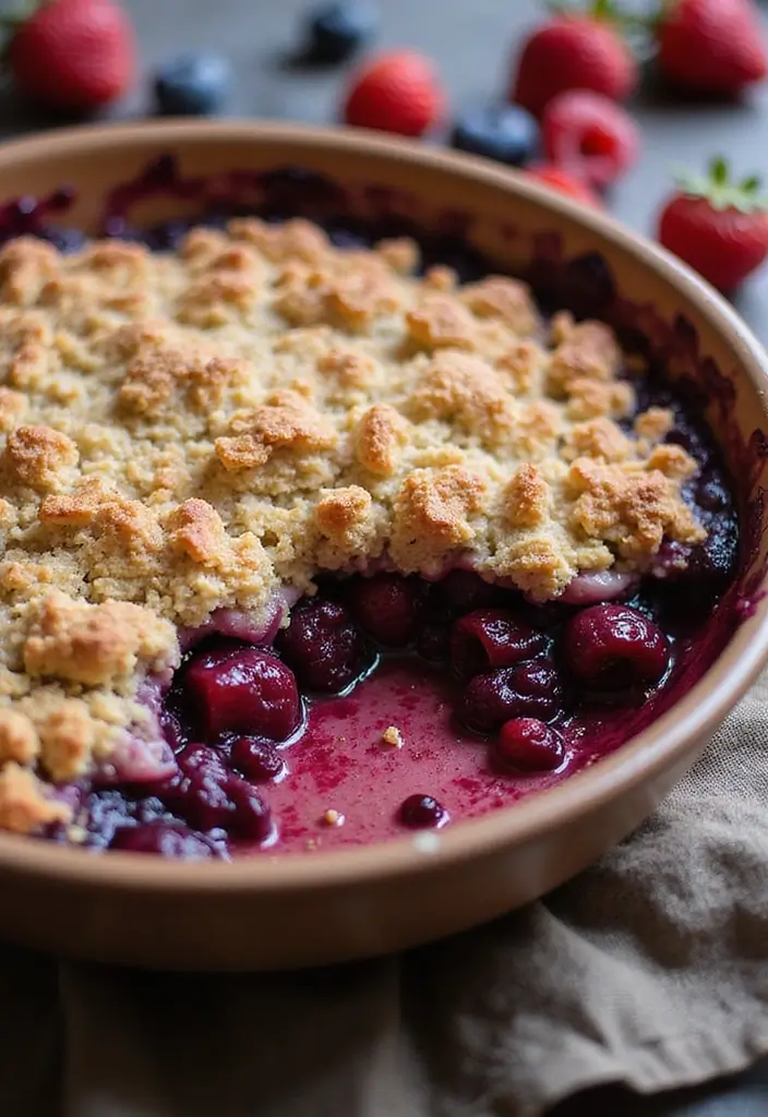 30 Dessert Recipes That Are Totally Gluten Free & Dairy Free - 4. Vegan Berry Crumble