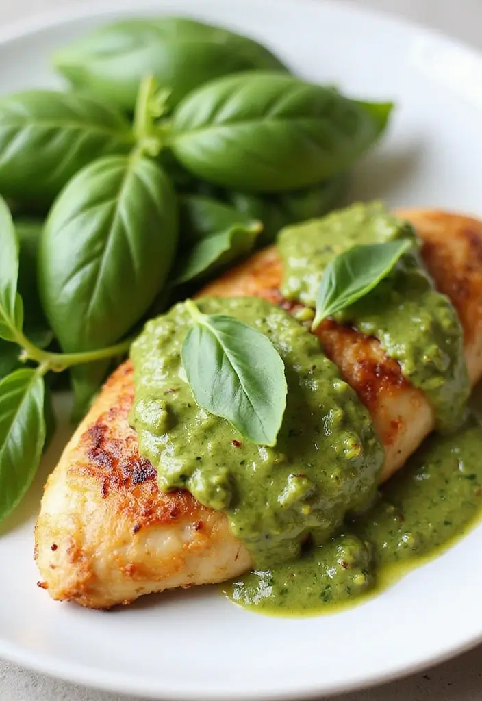 30 Flavorful Gluten Free Dairy Free Chicken Recipes You’ll Make Again - 19. Basil Pesto Chicken