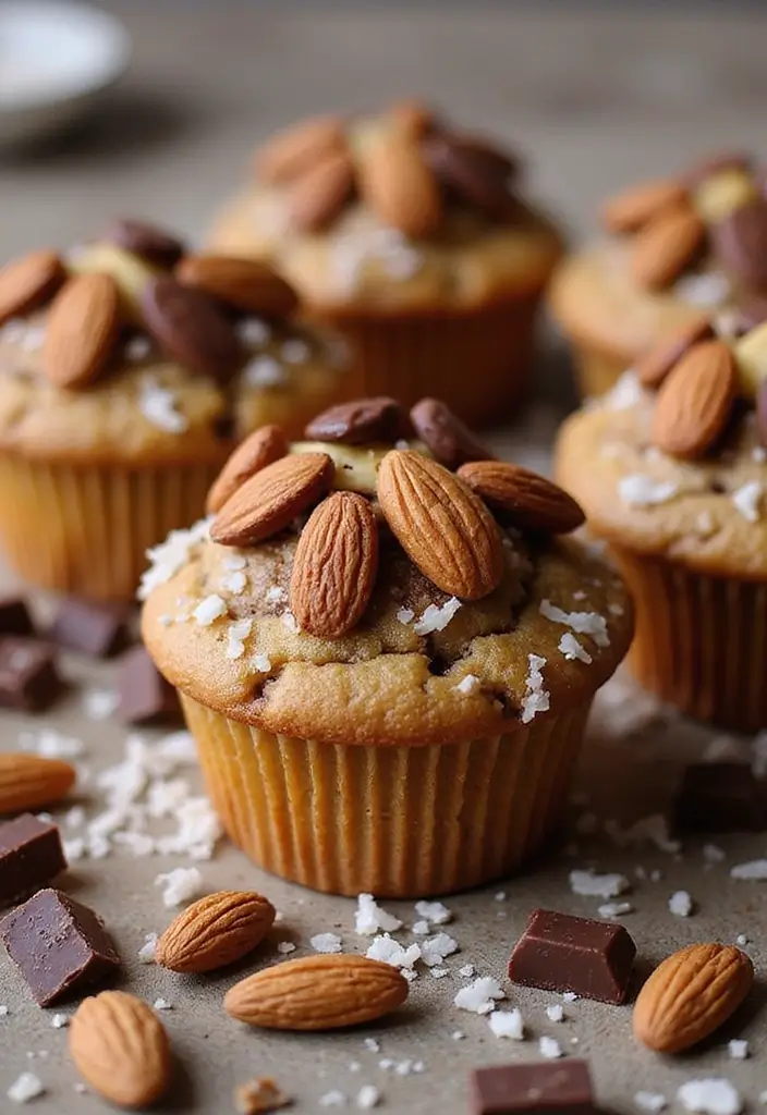 30 Fluffy & Moist Dairy Free Muffin Recipes to Bake Now - 19. Almond Joy Muffins