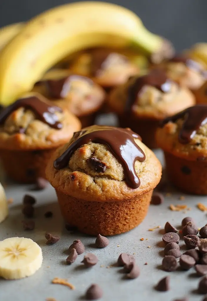 30 Fluffy & Moist Dairy Free Muffin Recipes to Bake Now - 2. Chocolate Chip Banana Muffins
