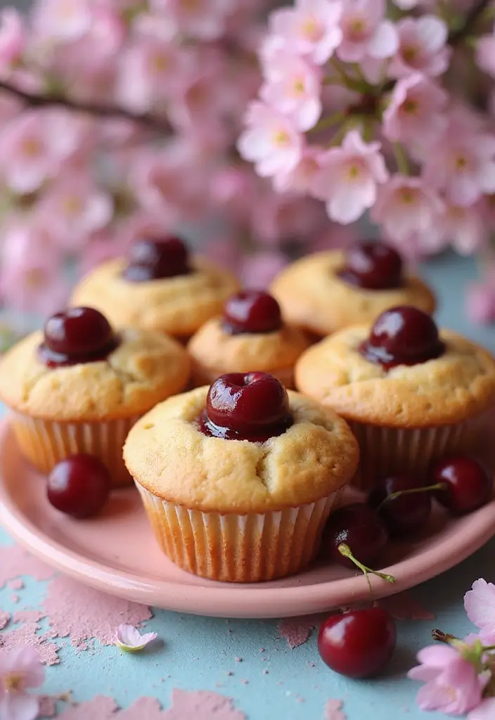 30 Fluffy & Moist Dairy Free Muffin Recipes to Bake Now - 25. Cherry Vanilla Muffins