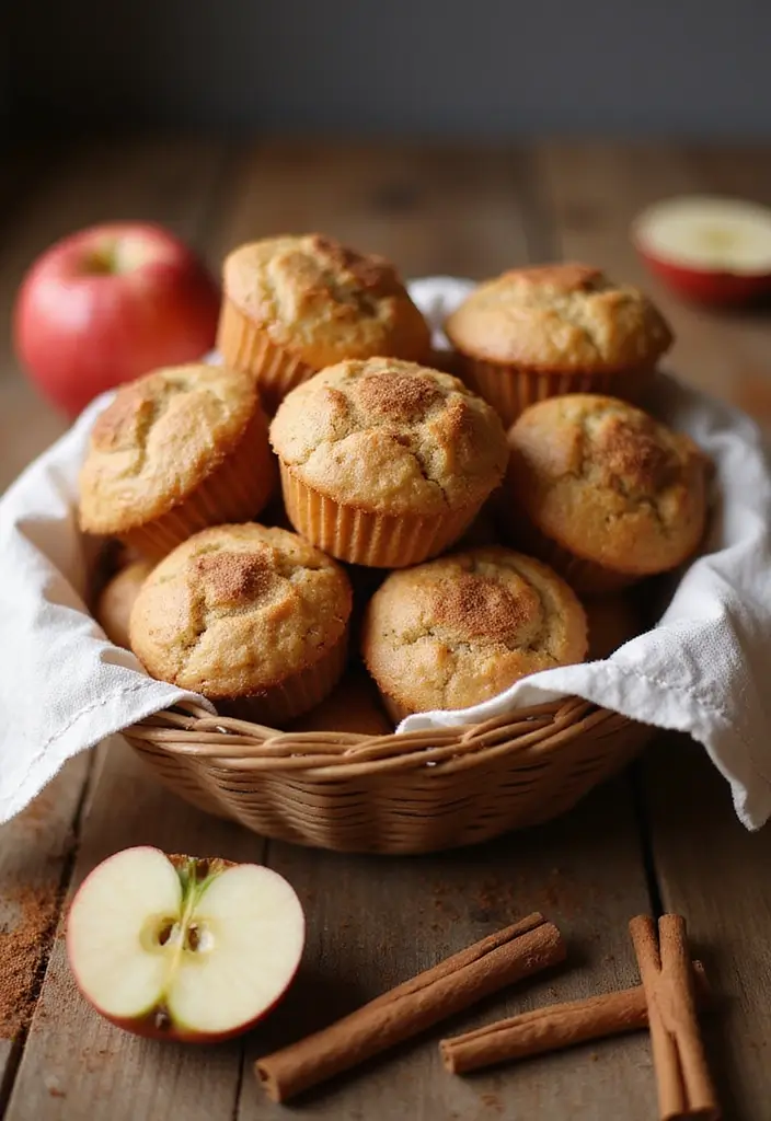 30 Fluffy & Moist Dairy Free Muffin Recipes to Bake Now - 3. Cinnamon Apple Muffins