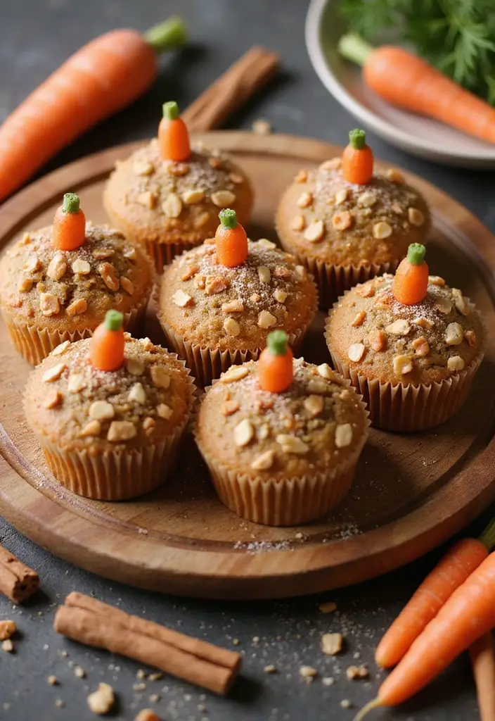 30 Fluffy & Moist Dairy Free Muffin Recipes to Bake Now - 7. Carrot Cake Muffins