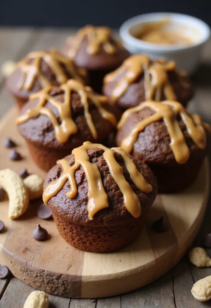 30 Fluffy & Moist Dairy Free Muffin Recipes to Bake Now - 9. Peanut Butter Chocolate Muffins