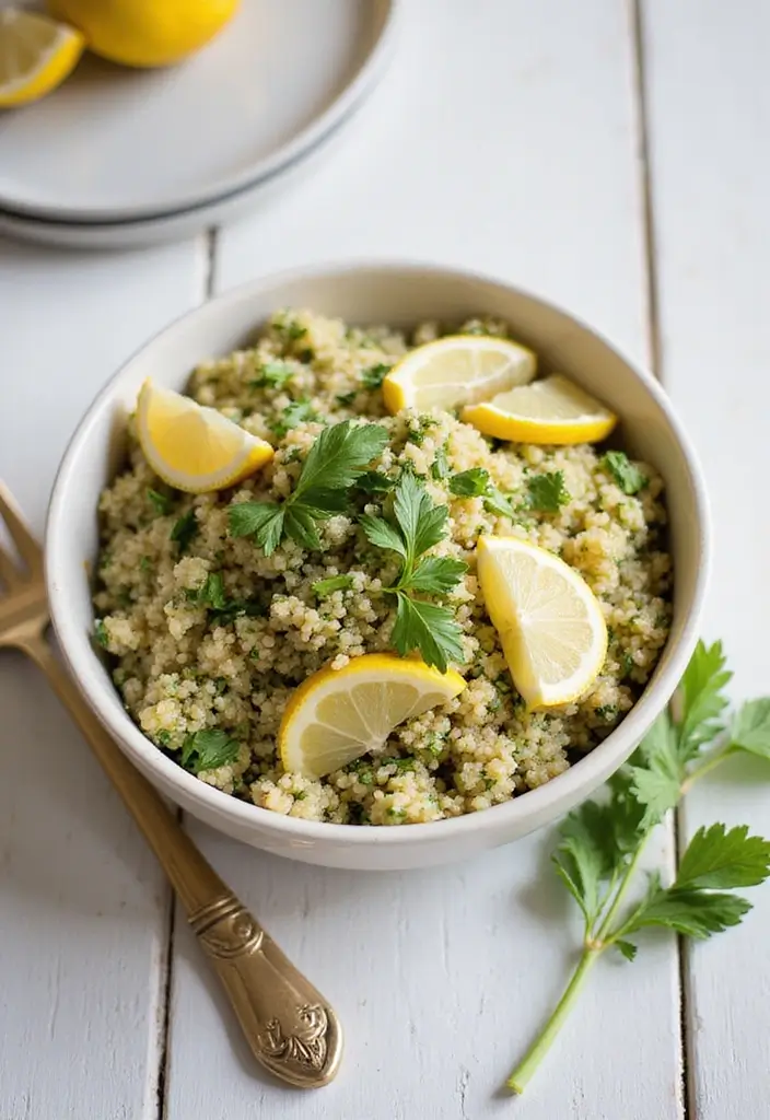 30 Gluten Free Dairy Free Crockpot Recipes You’ll Want Every Week - 27. Lemon Herb Quinoa Salad
