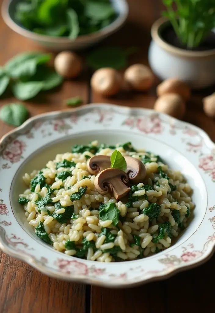 30 Gluten Free Dairy Free Crockpot Recipes You’ll Want Every Week - 6. Spinach and Mushroom Risotto