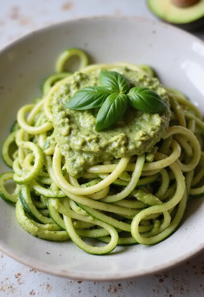30 Gluten Free Dairy Free Egg Free Recipes That Actually Taste Amazing - 2. Zucchini Noodles with Avocado Pesto