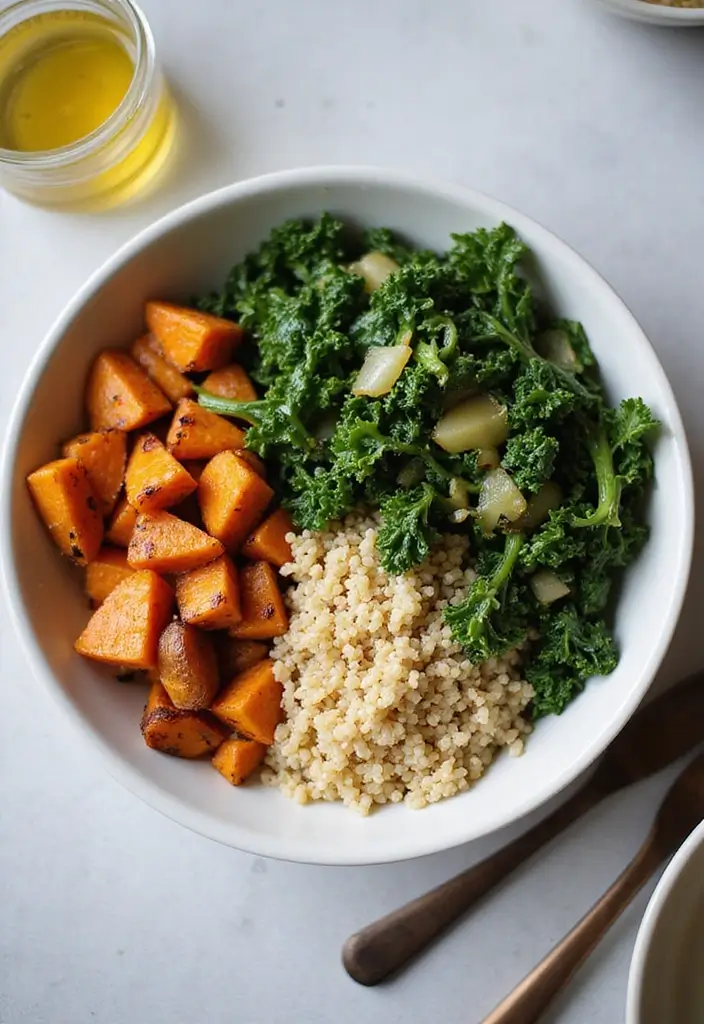 30 Gluten Free Dairy Free Egg Free Recipes That Actually Taste Amazing - 27. Sweet Potato and Kale Bowl
