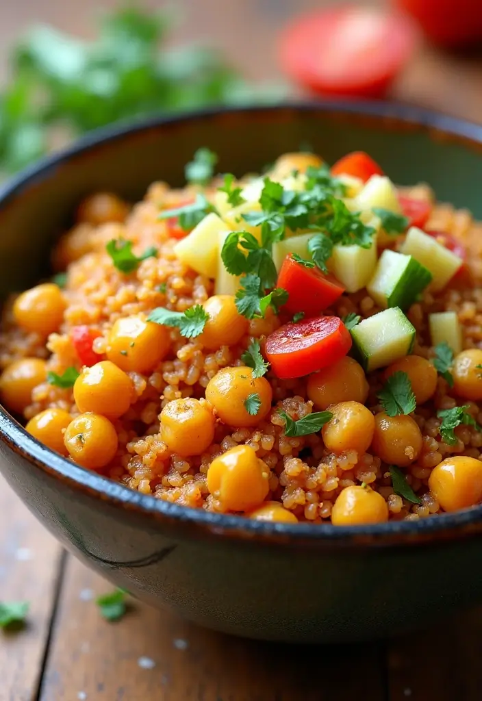 30+ Gluten Free Dairy Free Recipes That Everyone Will Love - 12. Spiced Chickpea and Quinoa Bowl