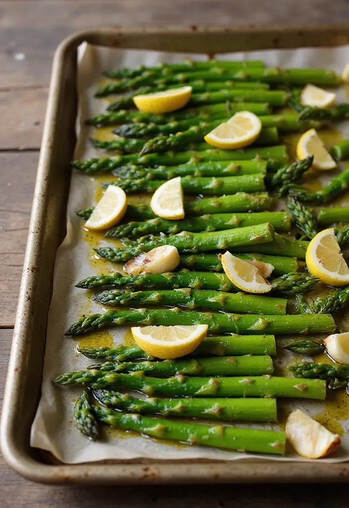 30+ Gluten Free Dairy Free Recipes That Everyone Will Love - 16. Lemon Garlic Roasted Asparagus