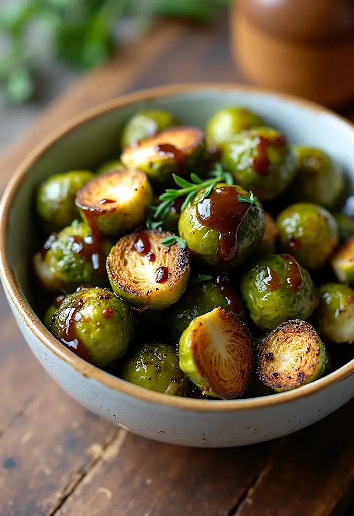 30+ Gluten Free Dairy Free Recipes That Everyone Will Love - 28. Roasted Brussels Sprouts with Balsamic Glaze