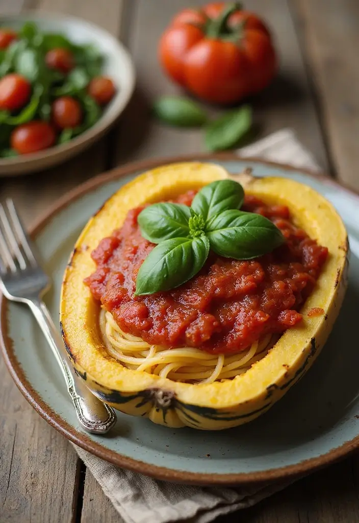 30+ Gluten Free Dairy Free Recipes That Everyone Will Love - 8. Baked Spaghetti Squash with Marinara