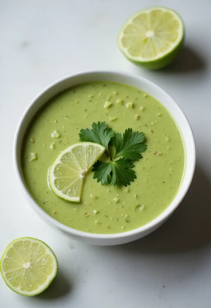 30 Gluten Free Dairy Free Soup Recipes to Warm You Up - 25. Avocado Soup with Lime