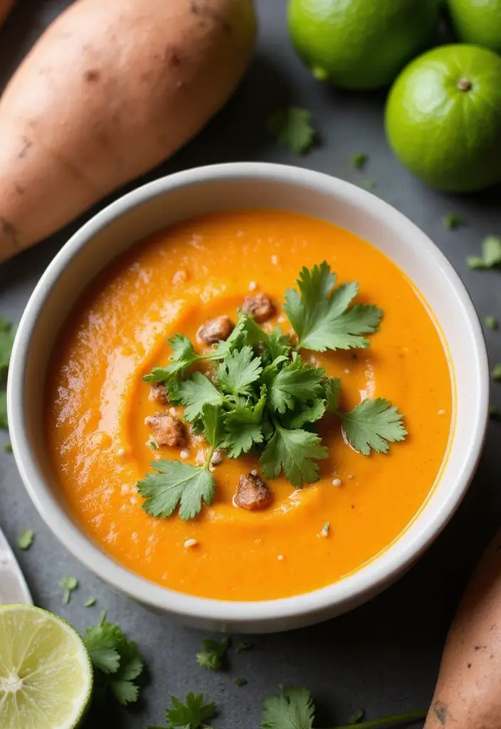 30 Gluten Free Dairy Free Soup Recipes to Warm You Up - 7. Thai Sweet Potato Soup