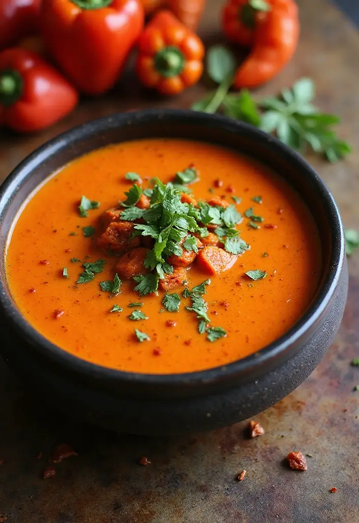 30 Gluten Free Dairy Free Soup Recipes to Warm You Up - 9. Roasted Red Pepper Soup