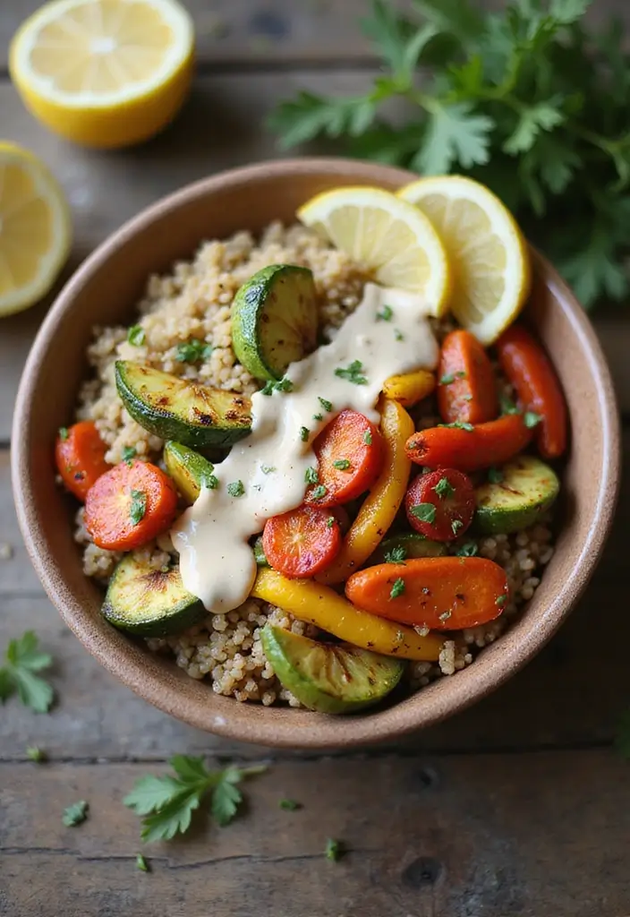 30 Gluten Free Dairy Free Soy Free Recipes for Sensitive Stomachs - 1. Quinoa and Roasted Vegetable Bowl