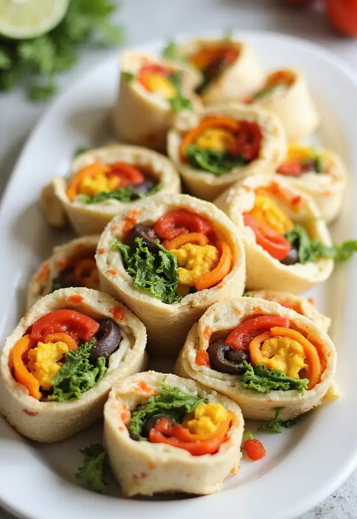 30 Gluten Free Dairy Free Vegan Recipes Packed with Flavor - 12. Rainbow Veggie Wraps
