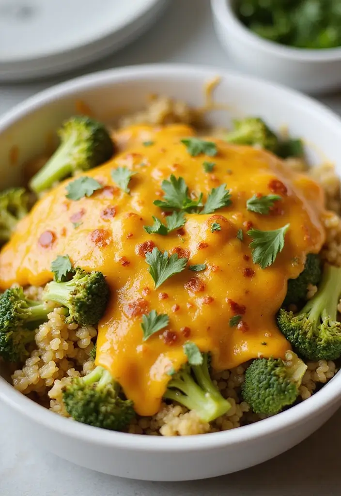 30 Gluten Free Dairy Free Vegan Recipes Packed with Flavor - 15. Cheesy Broccoli Quinoa Bake