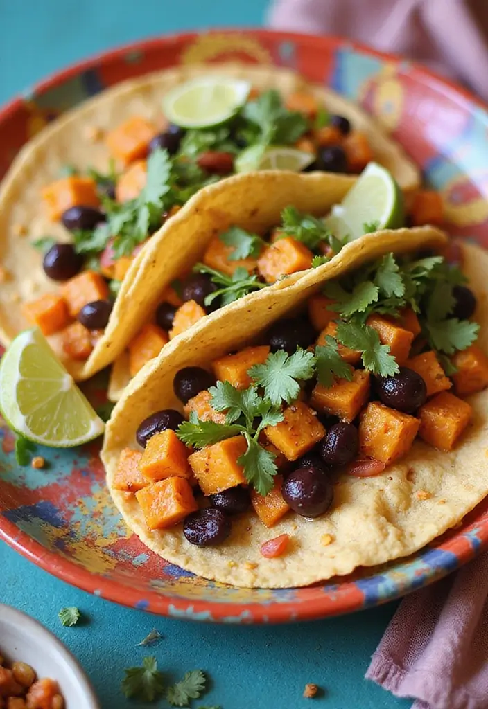 30 Gluten Free Dairy Free Vegan Recipes Packed with Flavor - 2. Sweet Potato & Black Bean Tacos