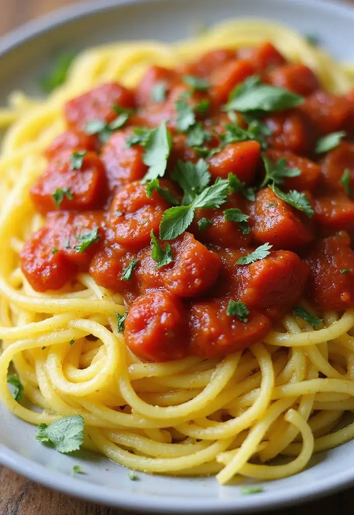 30 Gluten Free Dairy Free Vegan Recipes Packed with Flavor - 29. Spaghetti Squash with Tomato Sauce