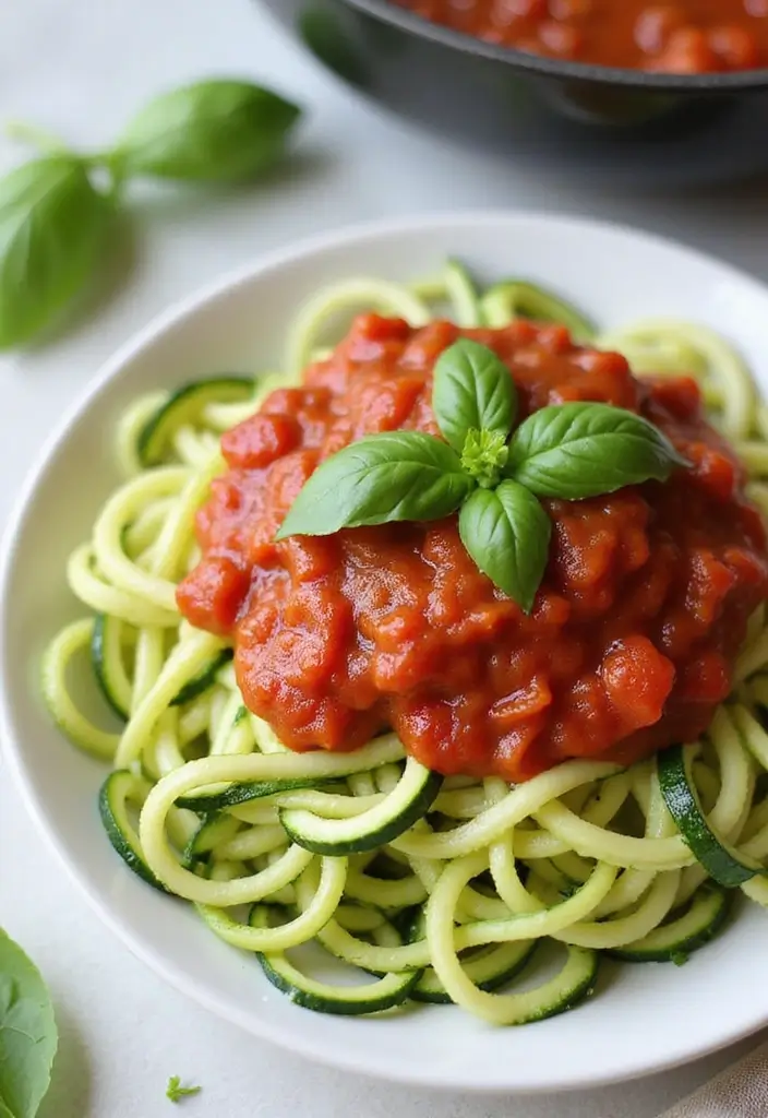 30 Gluten Free Dairy Free Vegan Recipes Packed with Flavor - 3. Zucchini Noodles with Marinara Sauce