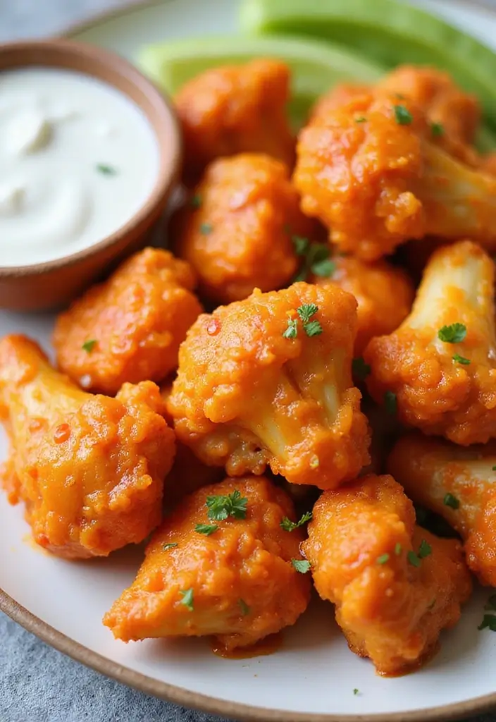 30 Gluten Free Dairy Free Vegan Recipes Packed with Flavor - 9. Cauliflower Buffalo Wings