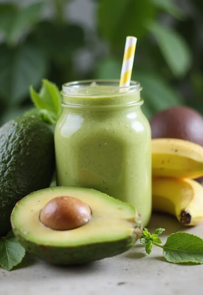 30 Gluten and Dairy Free Breakfast Recipes to Start Your Day Right - 1. Avocado and Banana Smoothie