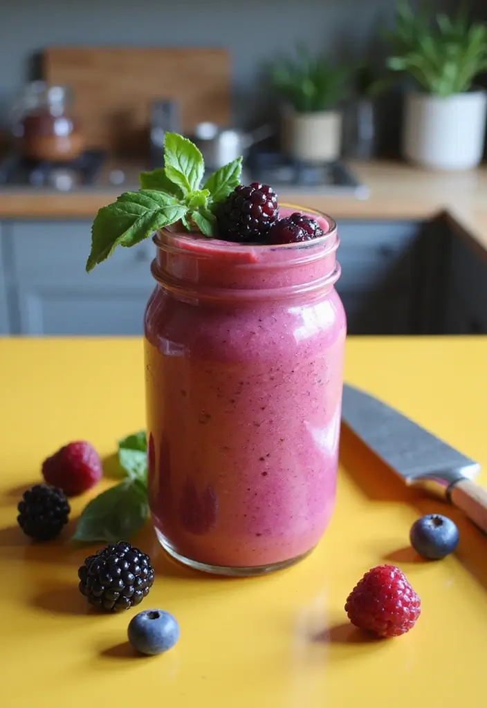 30 Gluten and Dairy Free Breakfast Recipes to Start Your Day Right - 21. Berry Smoothie with Spinach