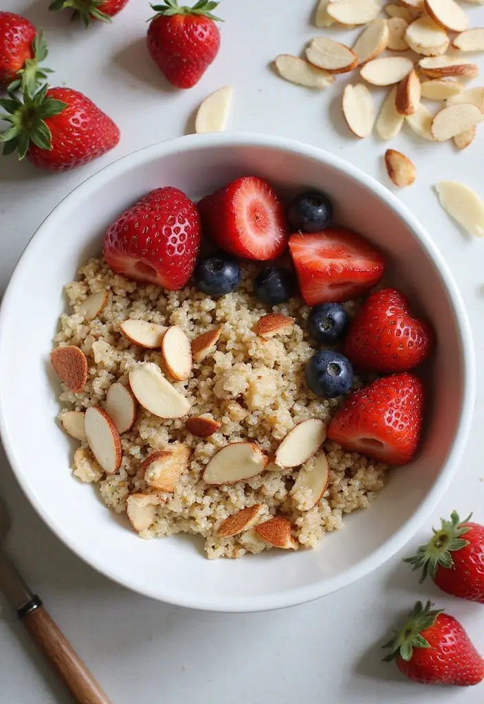 30 Gluten and Dairy Free Breakfast Recipes to Start Your Day Right - 26. Quinoa Breakfast Bowl with Almonds