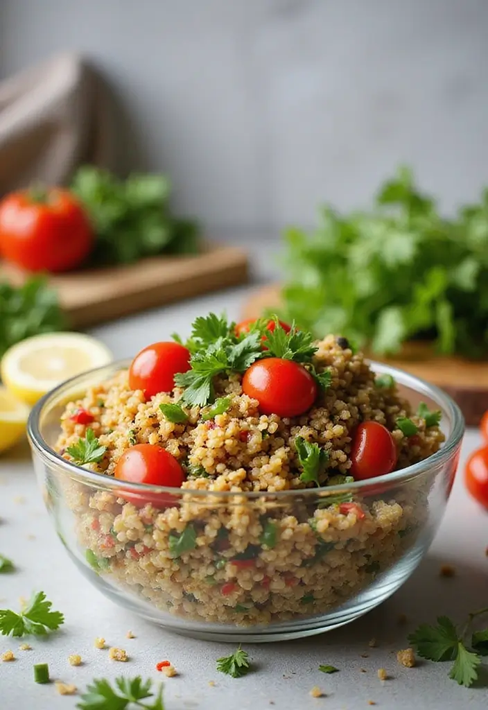 30 Gluten and Dairy Free Lunch Recipes That Travel Well - 1. Quinoa Salad with Lemon Vinaigrette