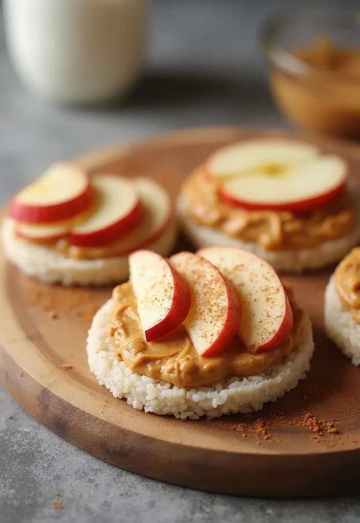 30 Gluten and Dairy Free Lunch Recipes That Travel Well - 10. Apple and Almond Butter Rice Cakes