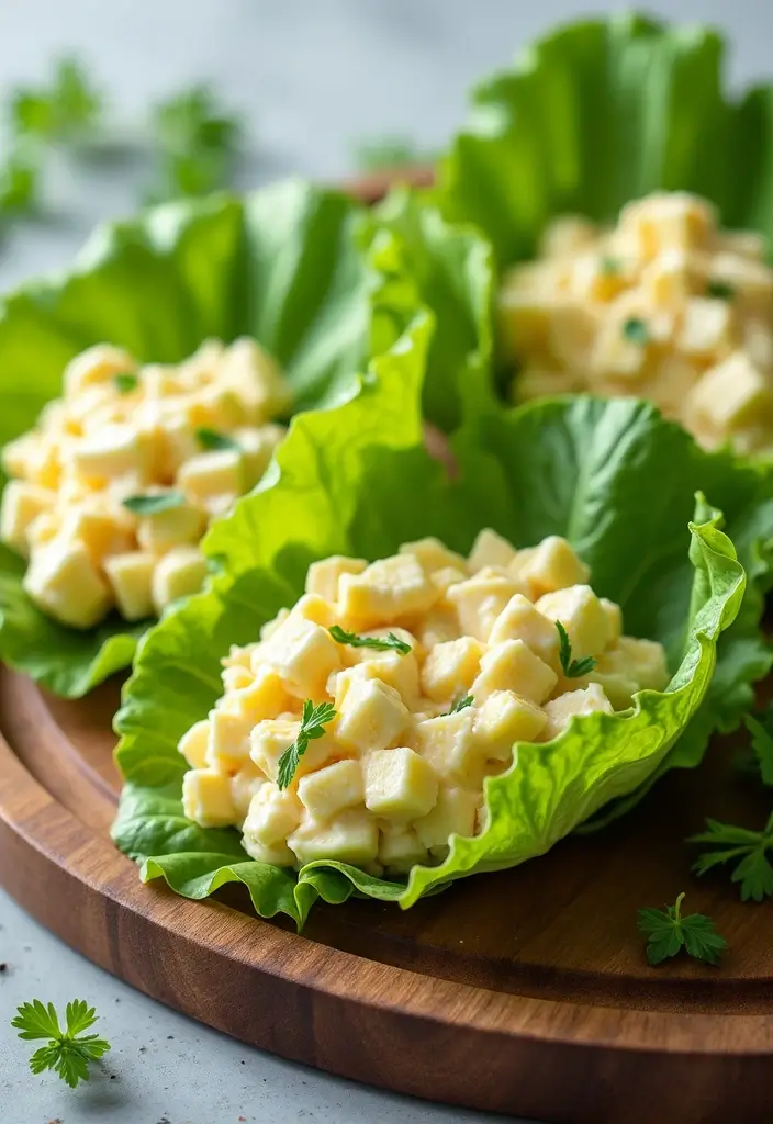 30 Gluten and Dairy Free Lunch Recipes That Travel Well - 13. Egg Salad Lettuce Wraps