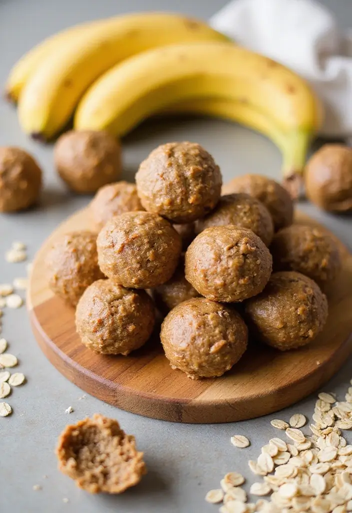 30 Gluten and Dairy Free Lunch Recipes That Travel Well - 15. Banana Oatmeal Energy Bites